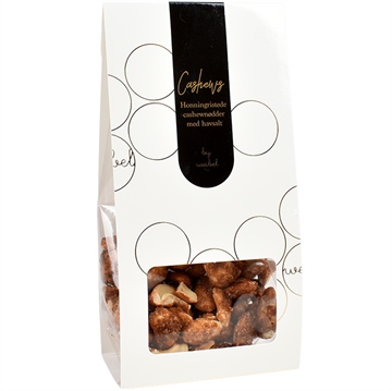 Honningristede salt cashevnøtter i omslag